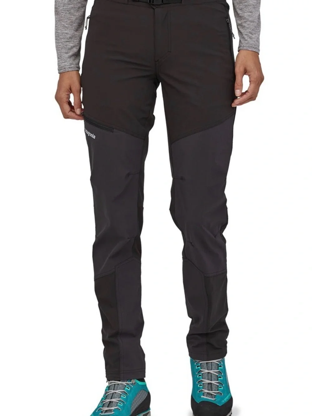 Patagonia Womens TerraVia Alpine Hiking 8 Black Softshell Outdoor Pants medium m